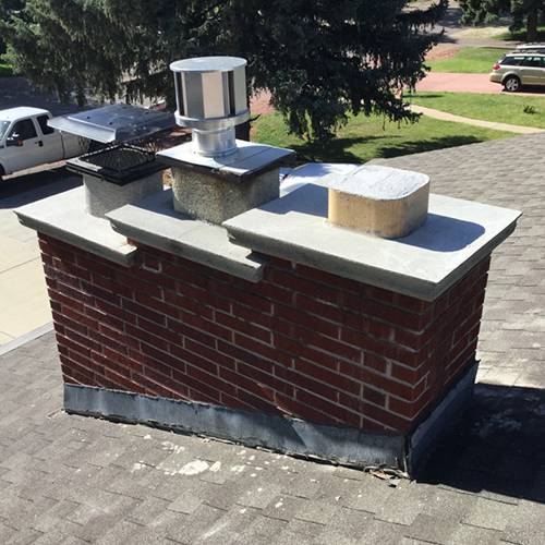 complicated chimney crown construction